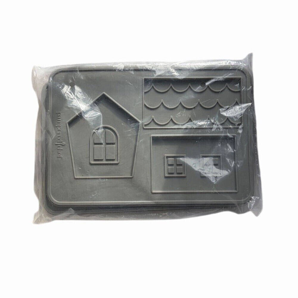 Pampered Chef Cookie House Molds Gingerbread House Baking Mold Set Gray